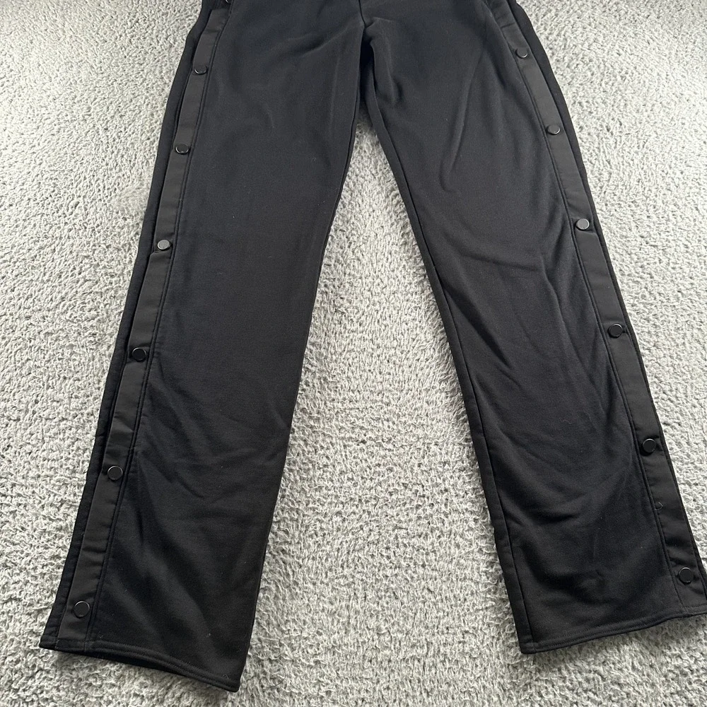 Alo Track Pants Womens S Black Snap Away Tear Away Sweatpants Active Lounge
